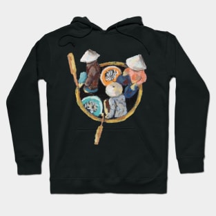 Chinese fishing round boat Hoodie